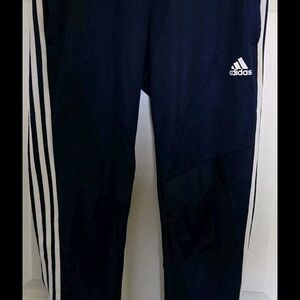 Adidas Womens TIRO19 TR 1/4 zip Sweatpants Navy Blue White DT5984 Size S EUC